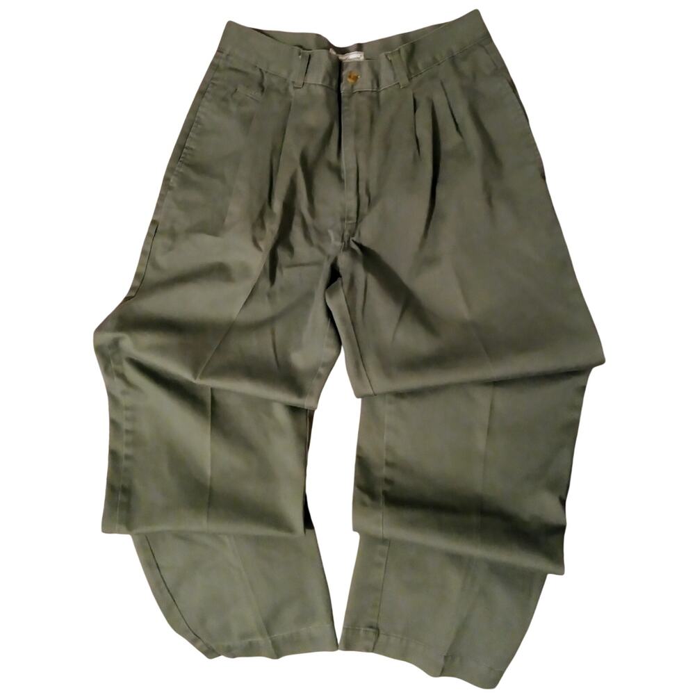 Vintage Y2K Bugle Boy Co Mens Pleated Front Pants Dad Core Classic Fit SZ 34x32
